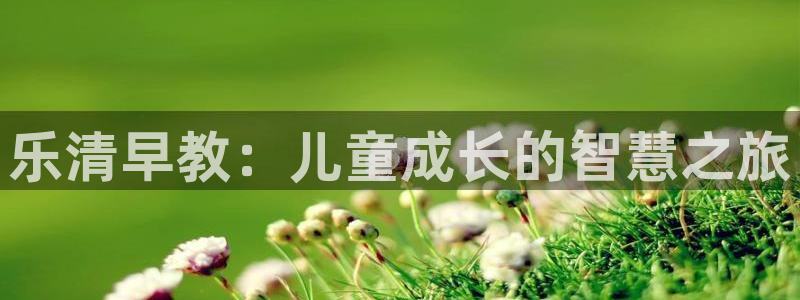 天狮娱乐平台招商：乐清早教：儿童成长的智慧之旅