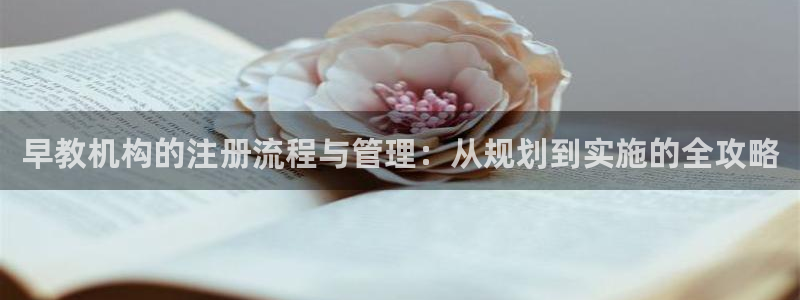 天狮娱乐- 0 招a商：早教机构的注册流程与管理：从规划到实施的全攻略